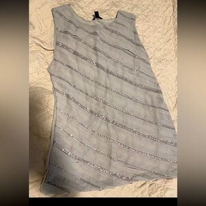 Chic Sleeveless Gray Sequin Top